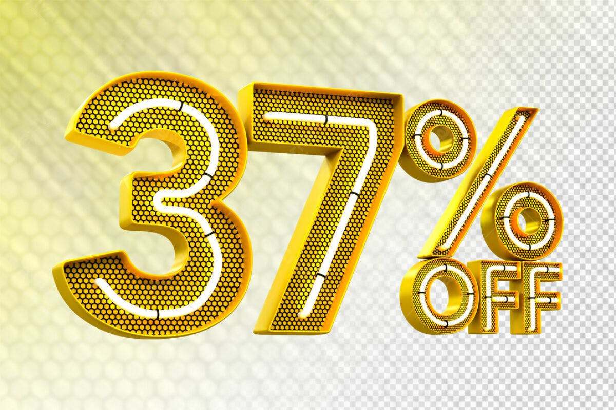 Banner 37% Off PSD Editável para Promoções