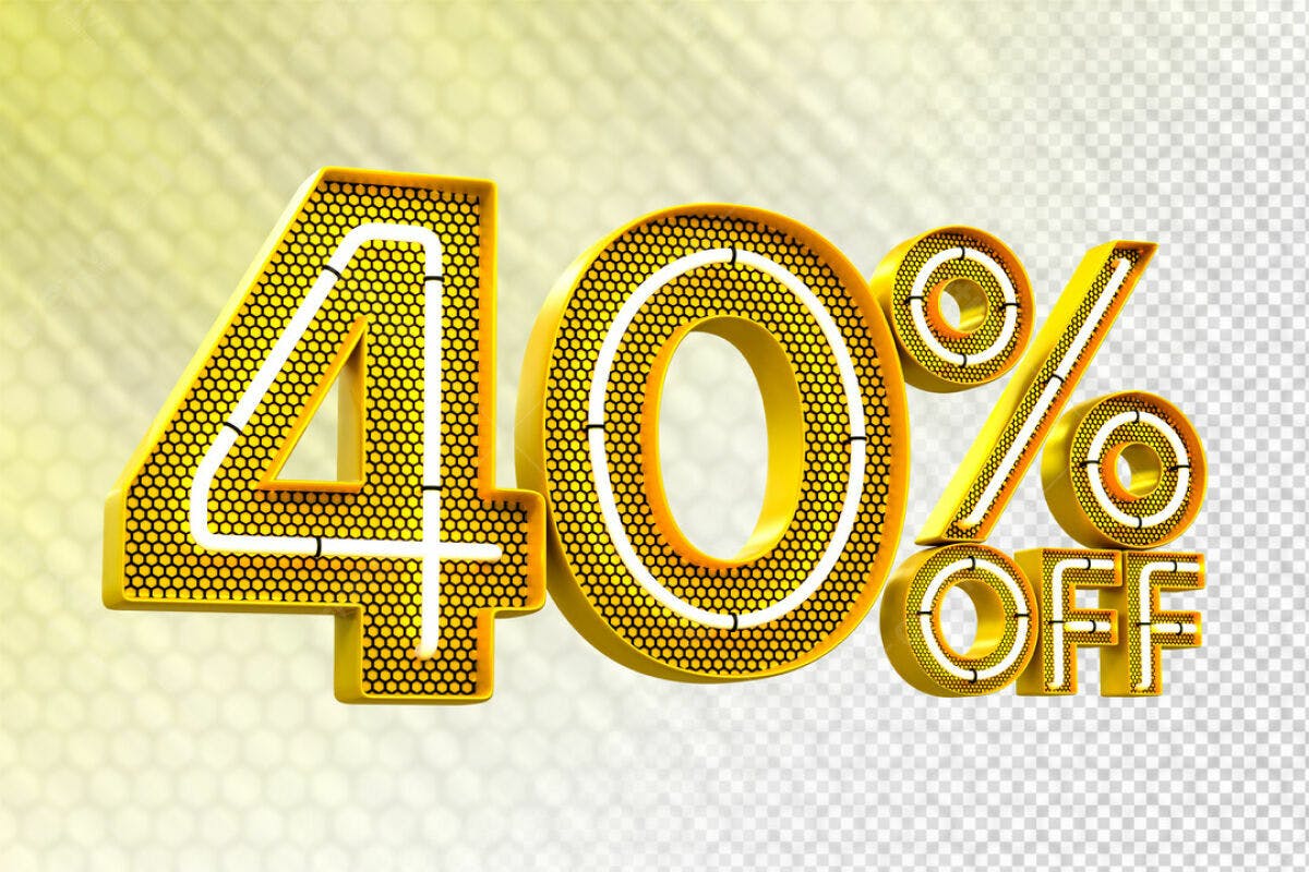 Promoção 40% Off PSD Editável