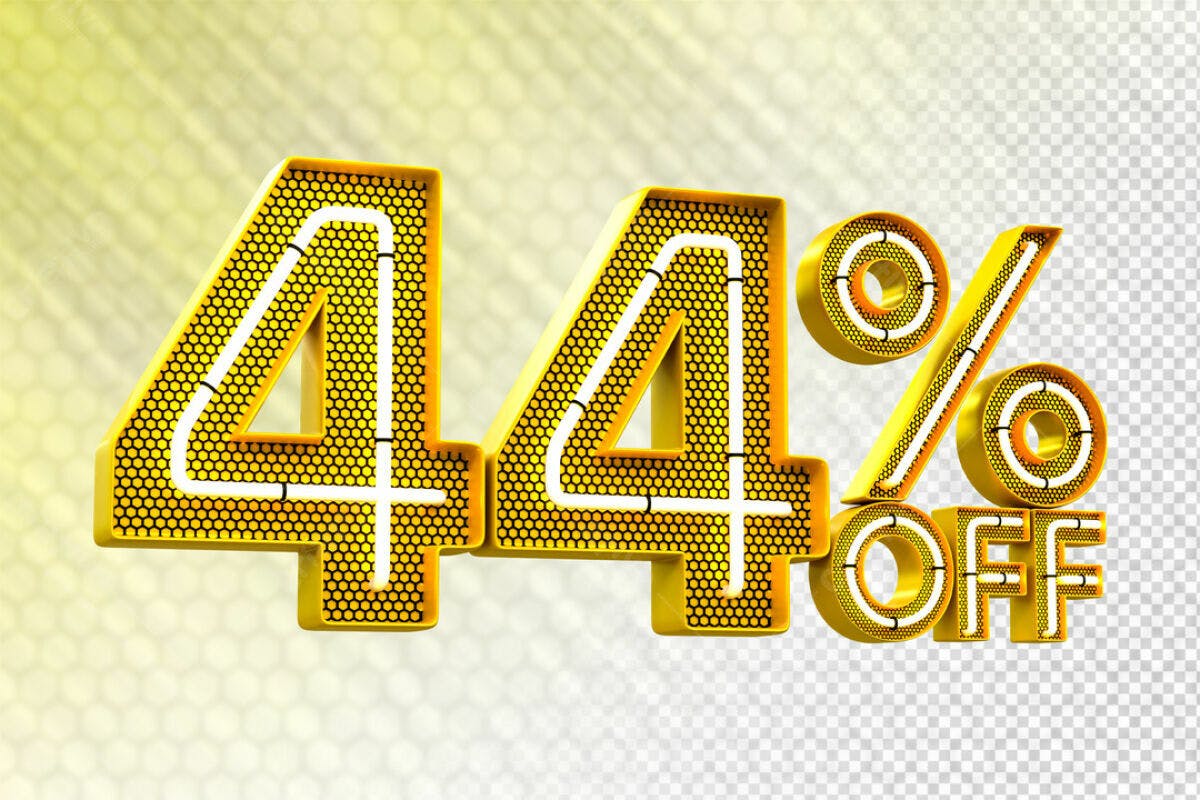 Elementos para Desconto 44% Off PSD Editável