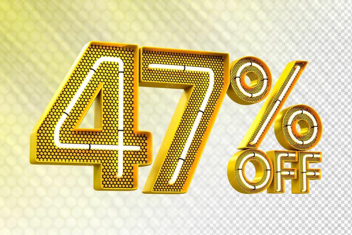 Elementos para Promoção 47% OFF PSD Editável
