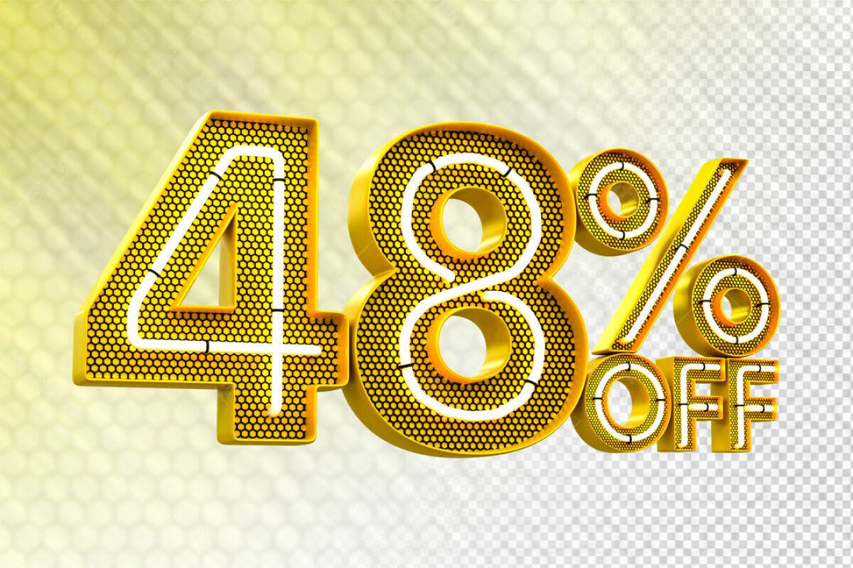 Design de Desconto 48% Off PSD Editável