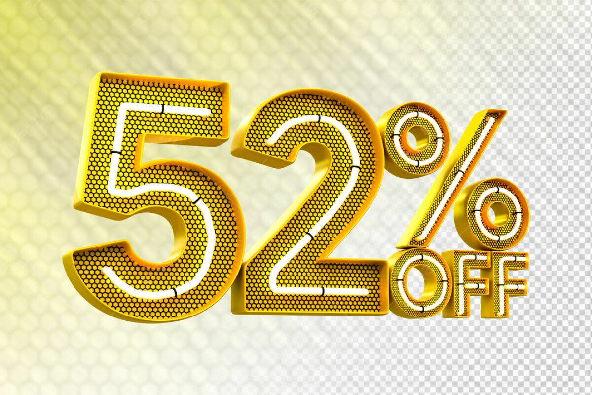 Banner 52% Off PSD Editável