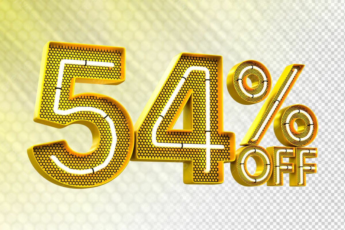Kit de Desconto 54% Off PSD Editável