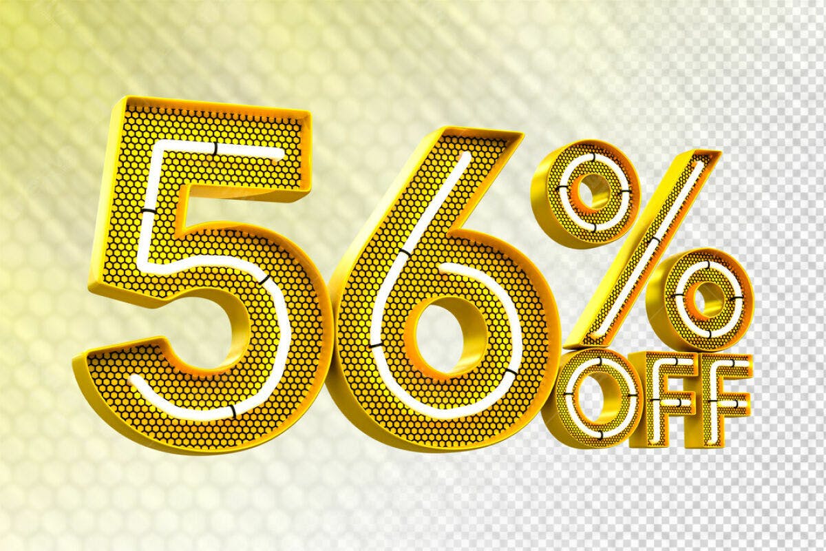 Kit de Desconto 56% Off PSD Editável