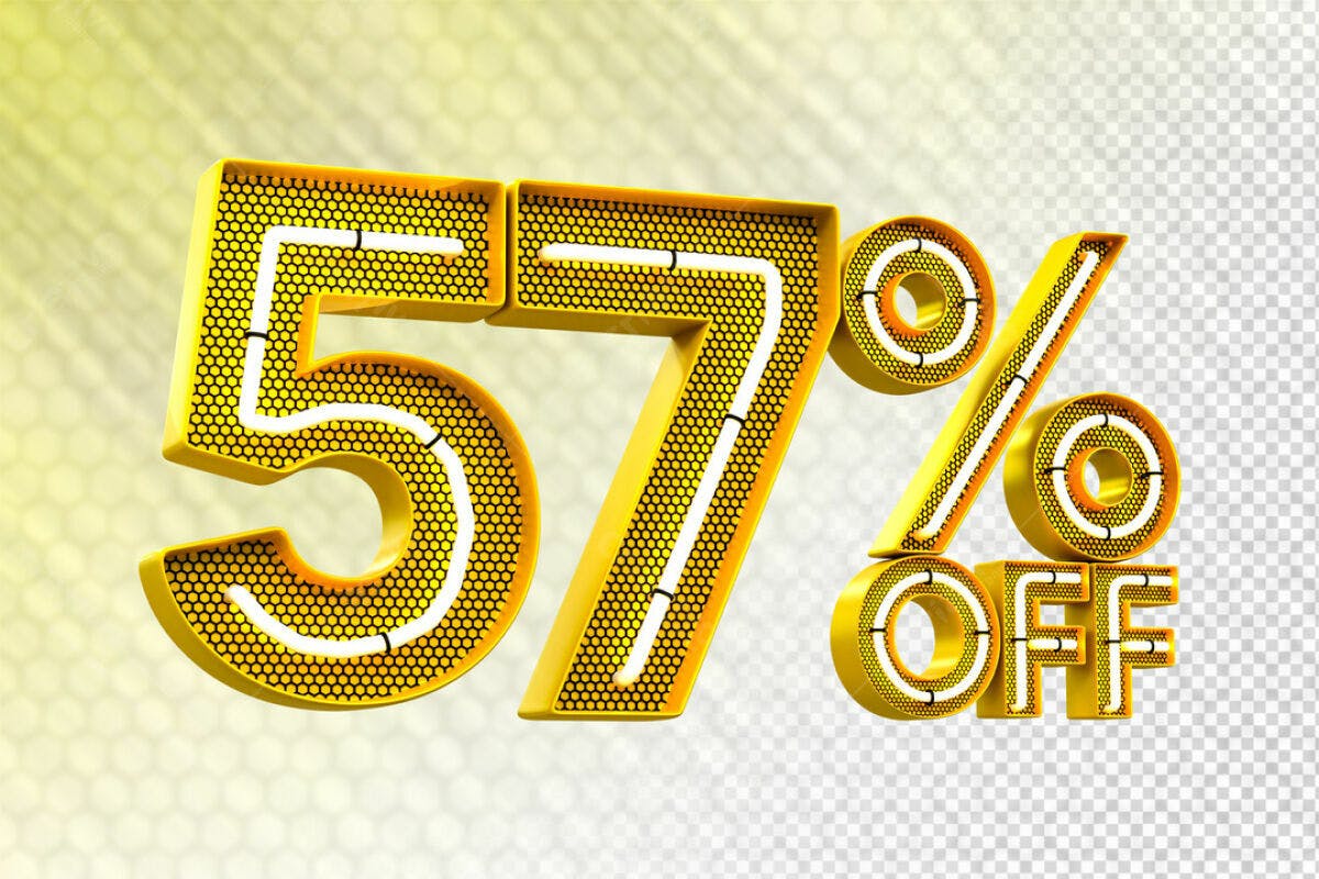 Banner 57% OFF PSD Editável