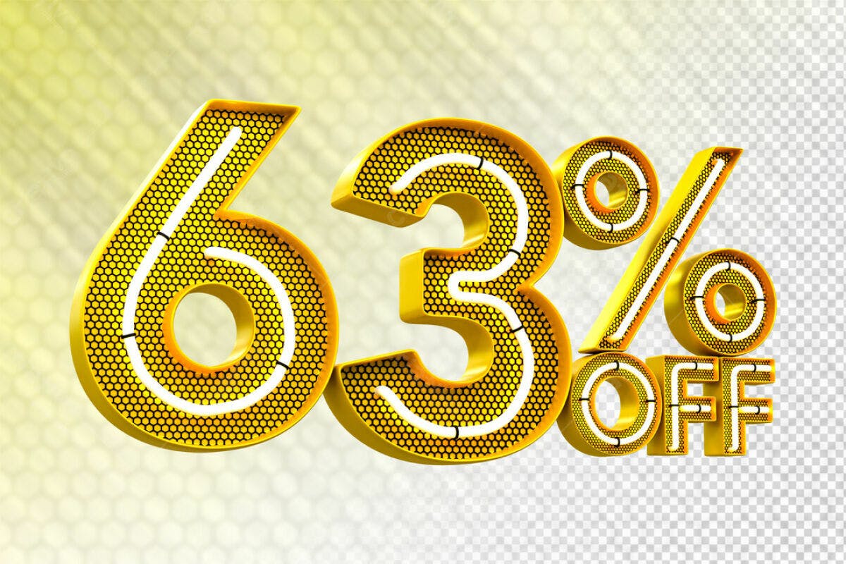 Kit de Desconto 63% Off PSD Editável