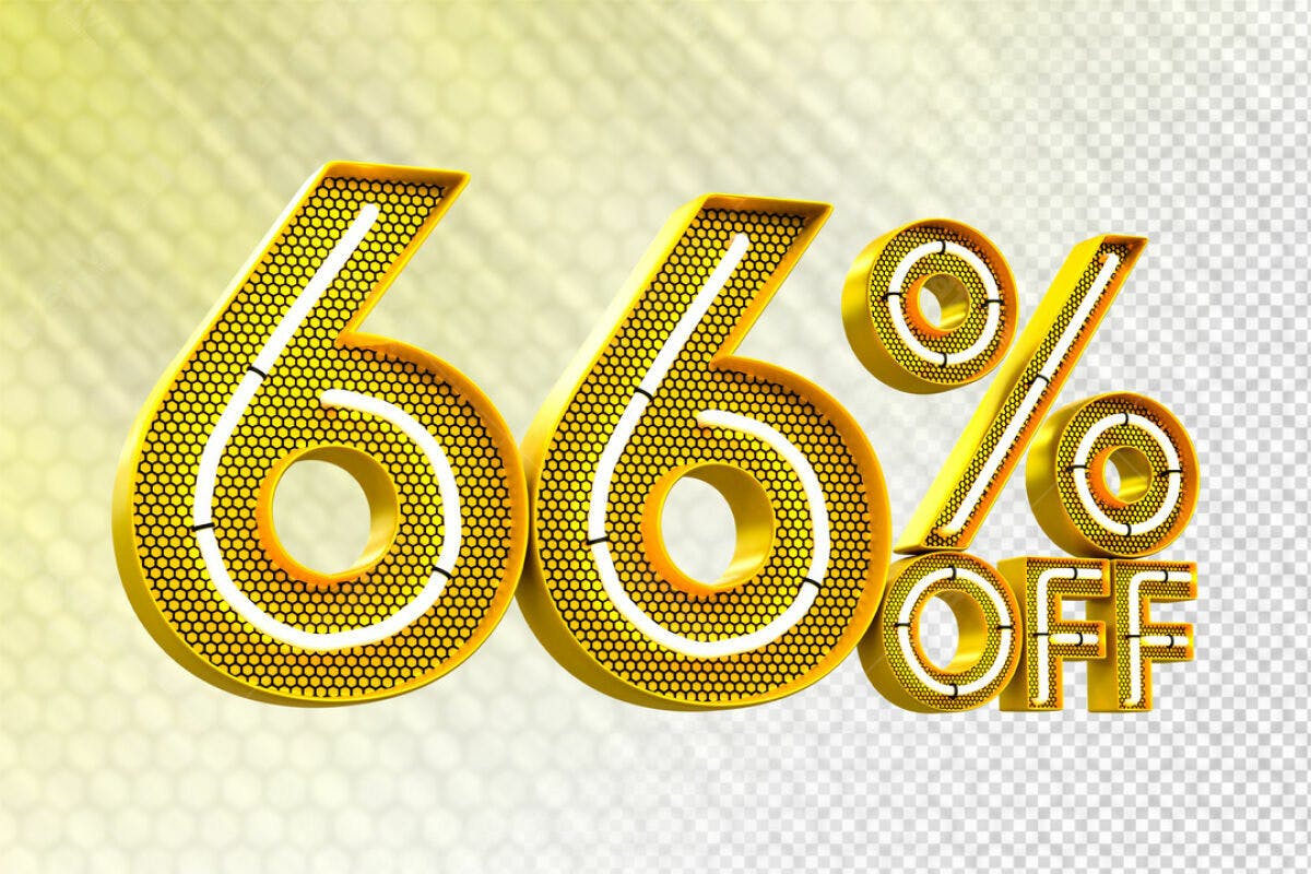 Kit de Descontos 66% Off PSD Editável