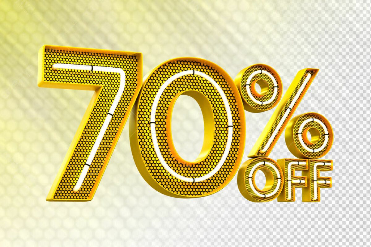 Banner 70% Off PSD Editável