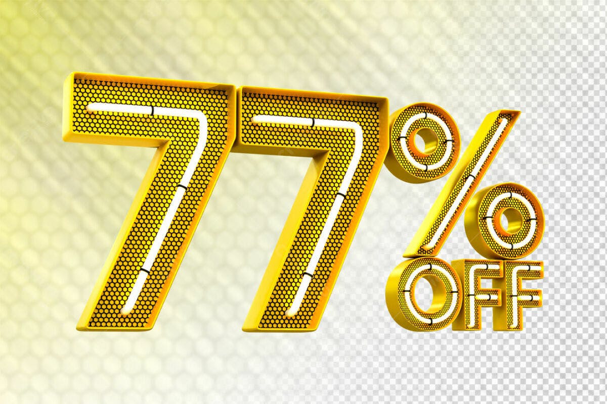 Kit de Descontos 77% Off PSD Editável