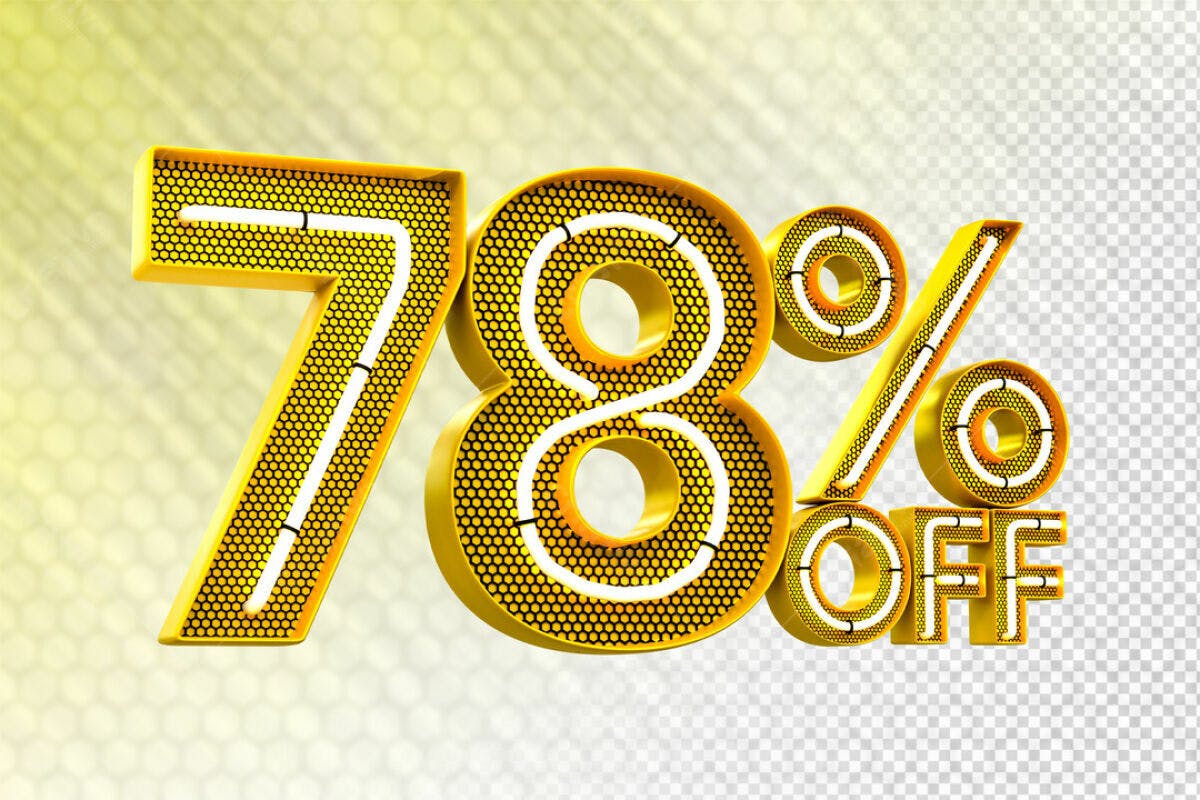 Banner 78% Off PSD Editável