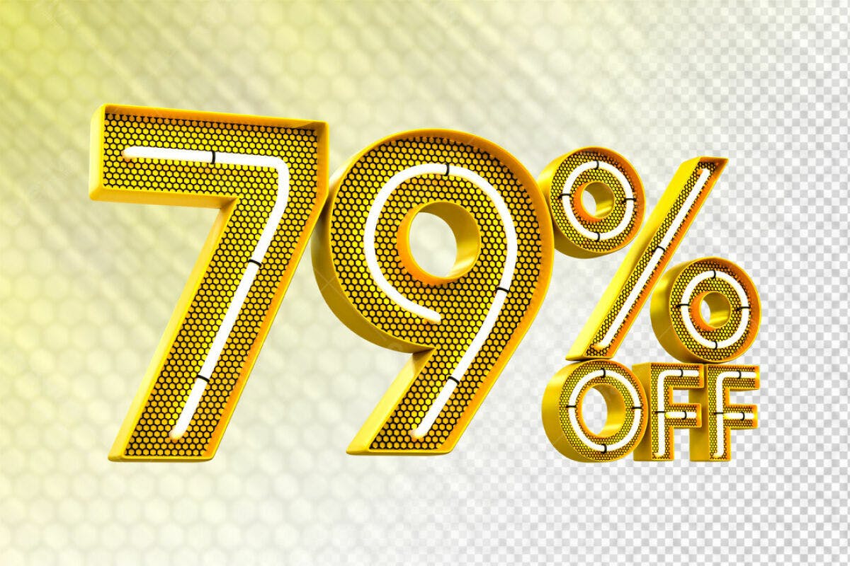 Design de Desconto 79% OFF PSD Editável
