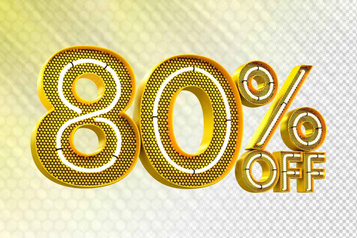 PSD 80% Desconto - Modelo de Banner para Promoções