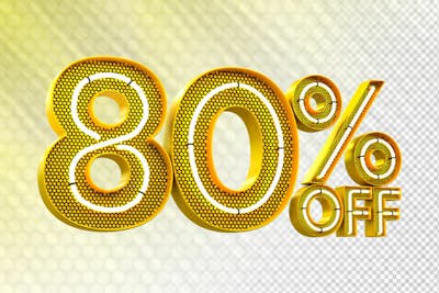 Special Offer Sale Discount Sale Tags 3D Number Concept Discount Promotion Sale Offer