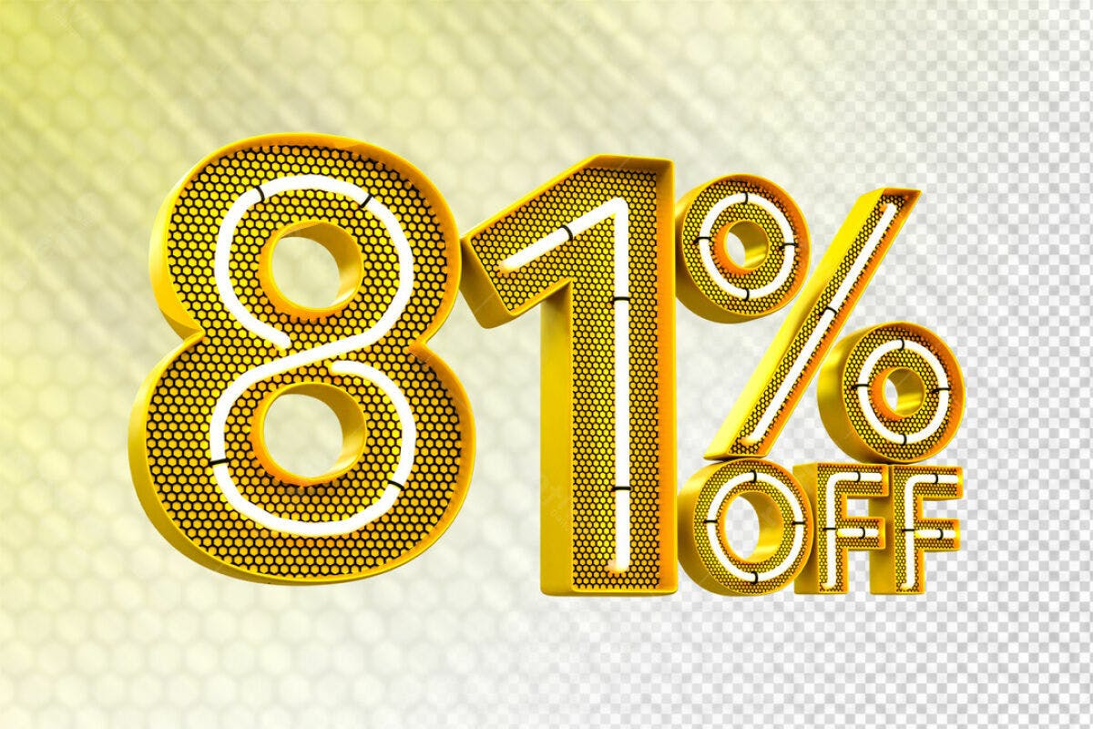 Kit de Descontos 81% OFF PSD Editável