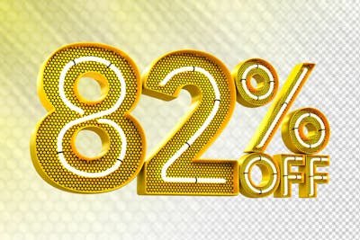 Special Offer Sale Discount Sale Tags 3D Number Concept Discount Promotion Sale Offer