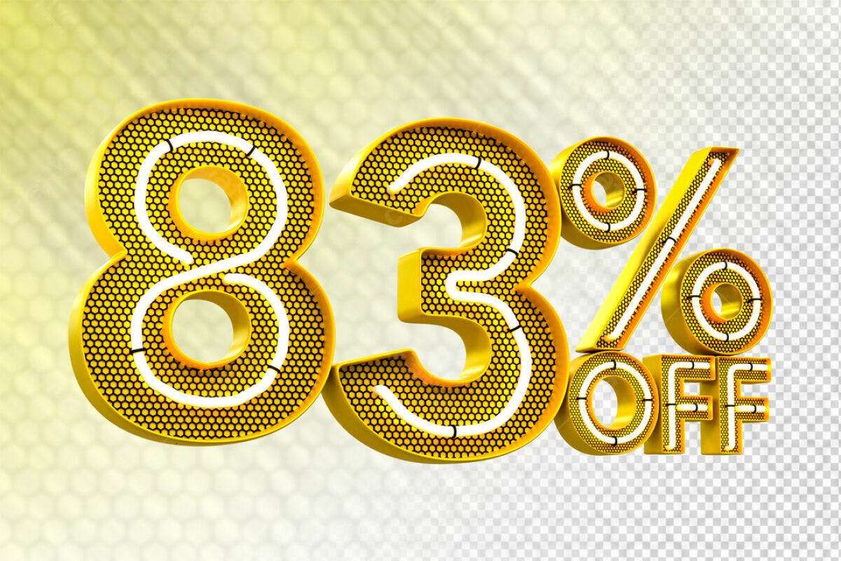 Banner 83% Off PSD Editável