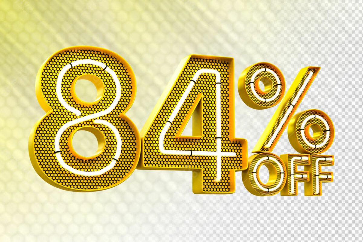 Promoção 84% Off PSD Editável