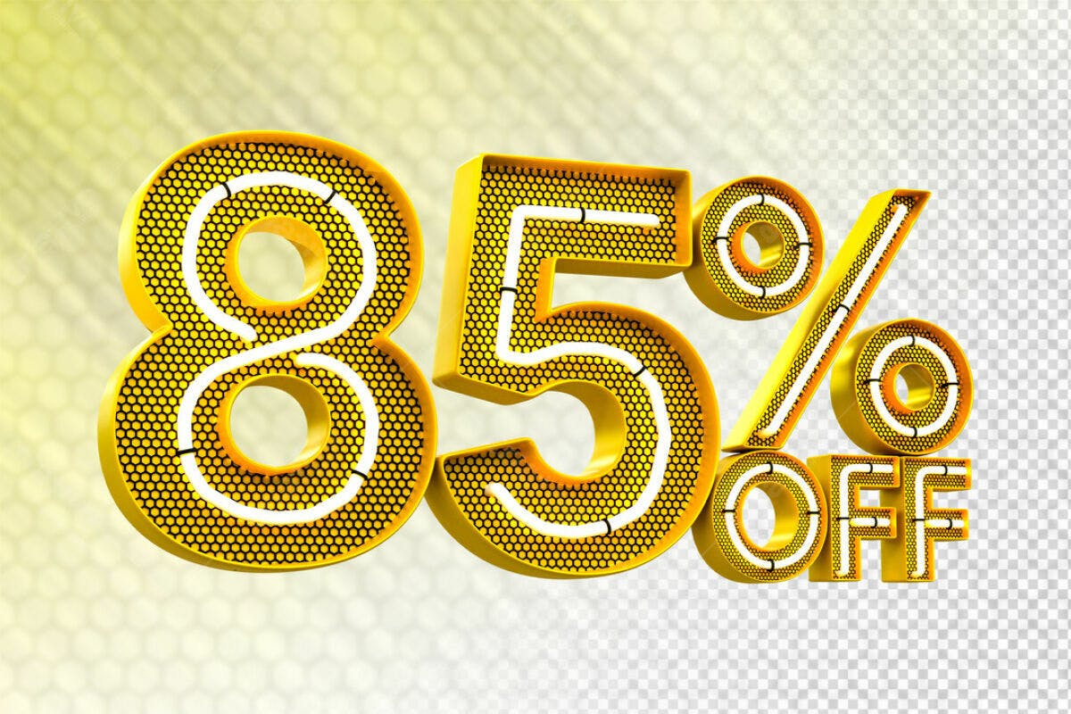 Kit de Descontos 85% Off PSD Editável