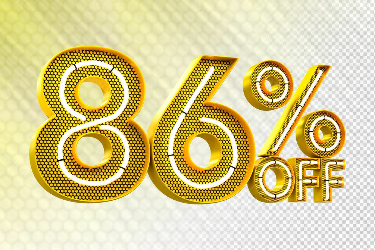 Banner 86% Off PSD Editável