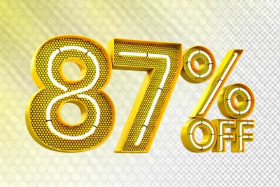 Special Offer Sale Discount Sale Tags 3D Number Concept Discount Promotion Sale Offer