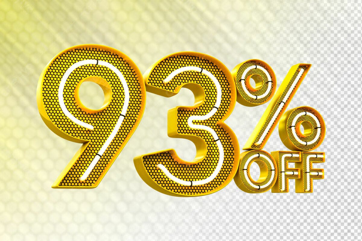 Kit de Desconto 93% Off PSD Editável