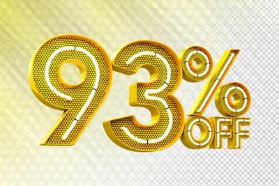 Special Offer Sale Discount Sale Tags 3D Number Concept Discount Promotion Sale Offer