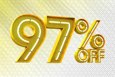 Special Offer Sale Discount Sale Tags 3D Number Concept Discount Promotion Sale Offer