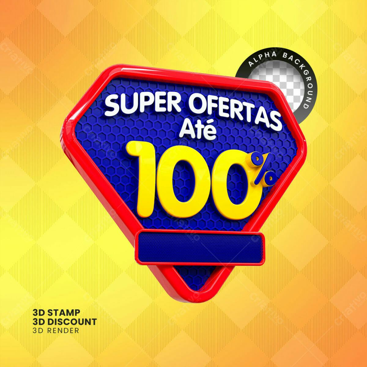 Banner Super Ofertas até 100% PSD Editável