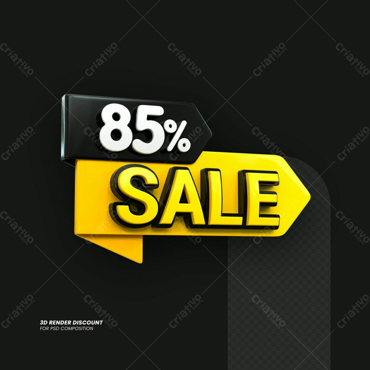 Banner de Desconto 85% PSD Editável