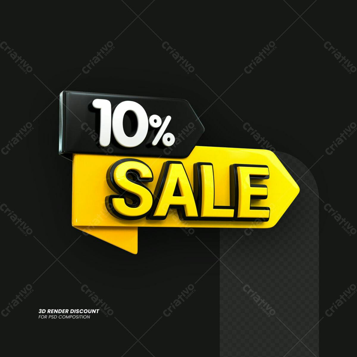 Banner 10% OFF Promoção PSD Editável