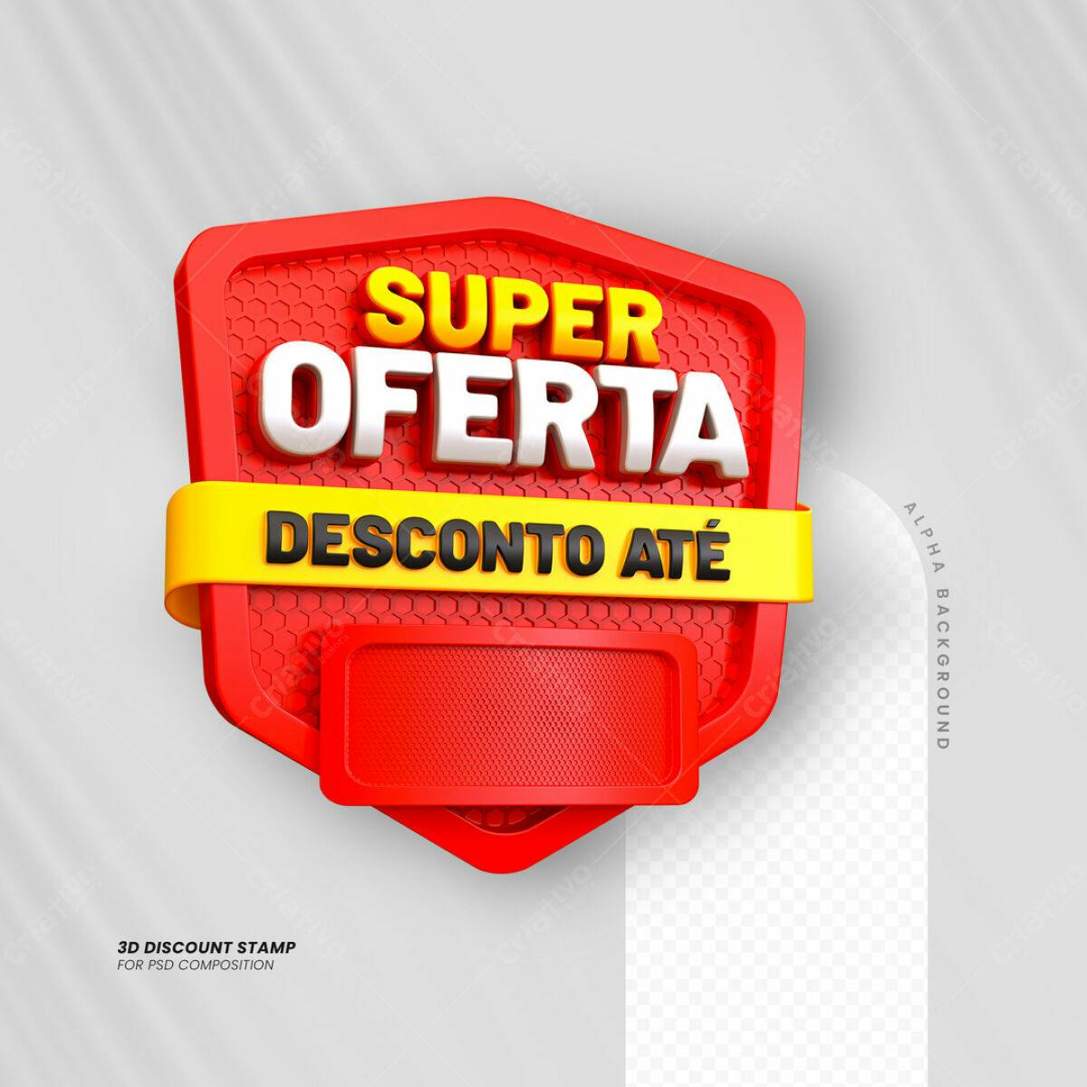 Carimbo 3D Super Oferta PSD Editável