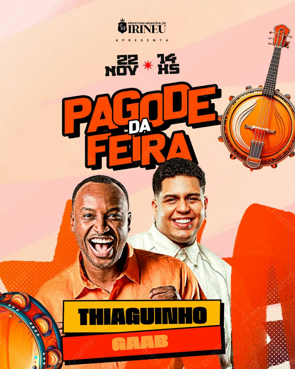 Flyer Evento Pagode Da Feira Feed Psd Editável