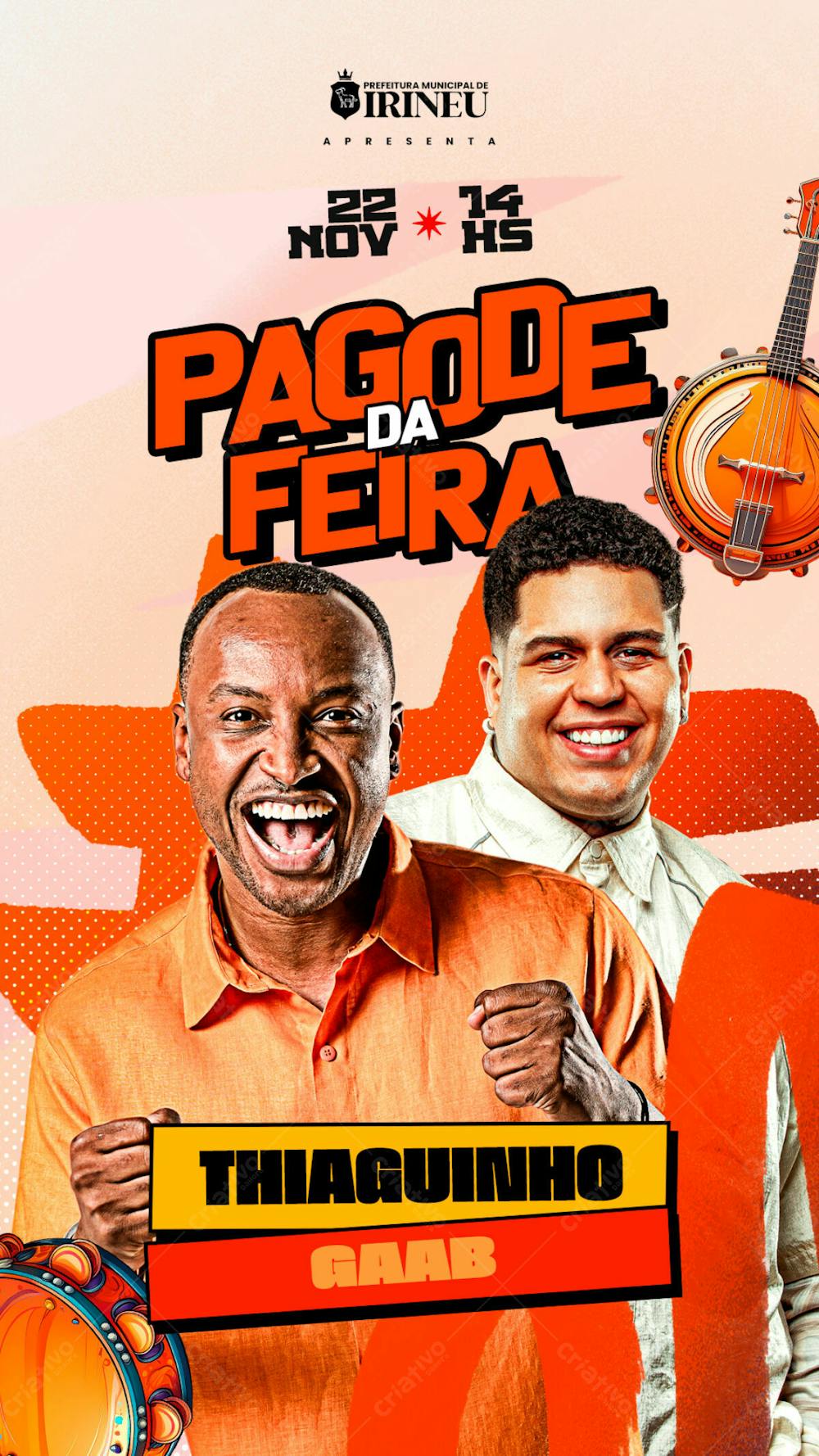 Flyer Evento Pagode Da Feira Story Psd Editável