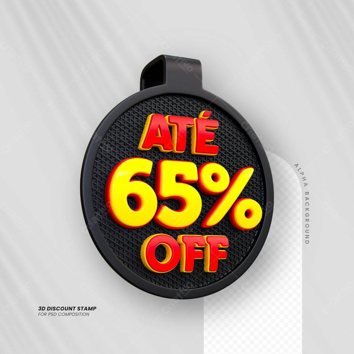 Carimbo 3D Até 65% OFF PSD Editável