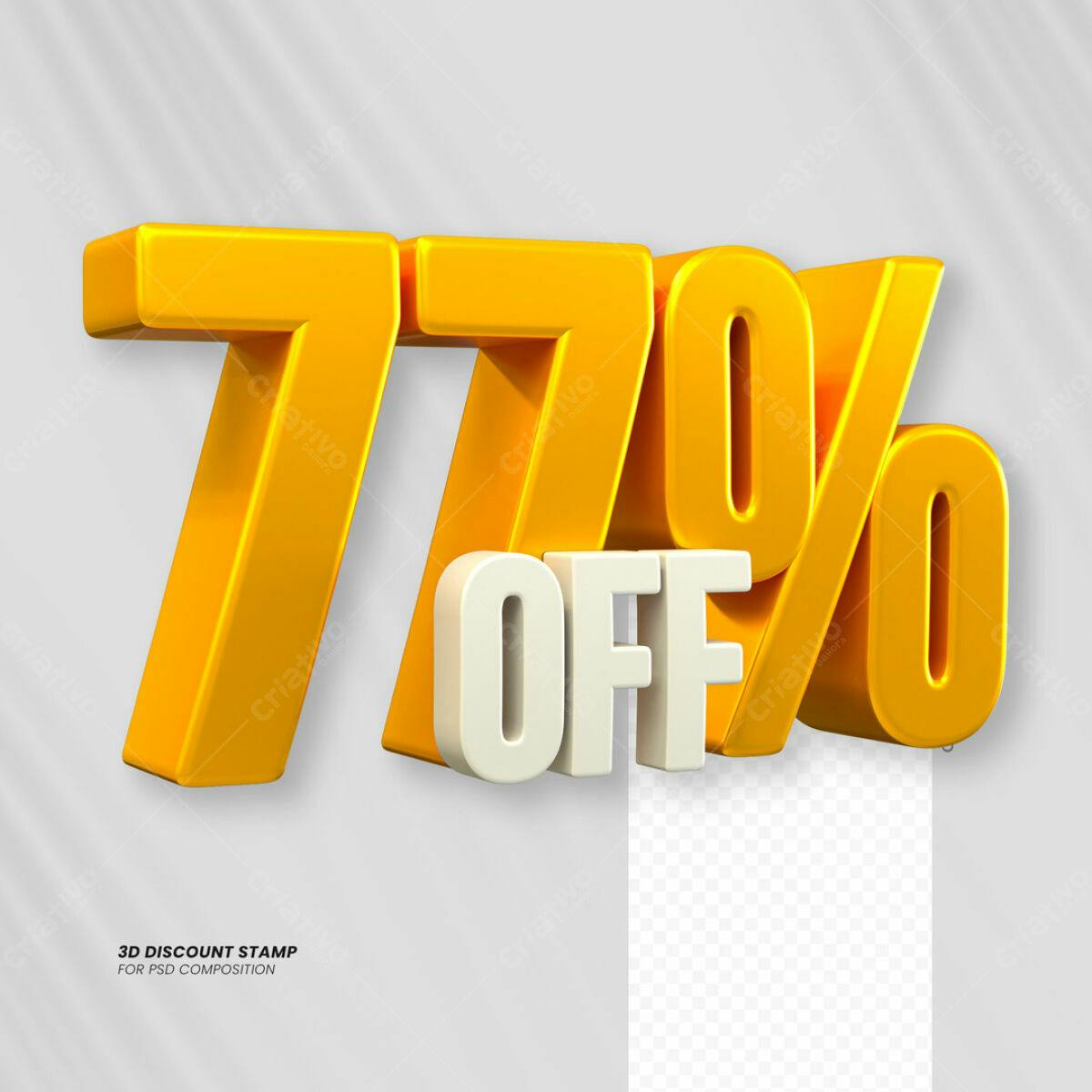 Carimbo 3D 77% OFF PSD Editável