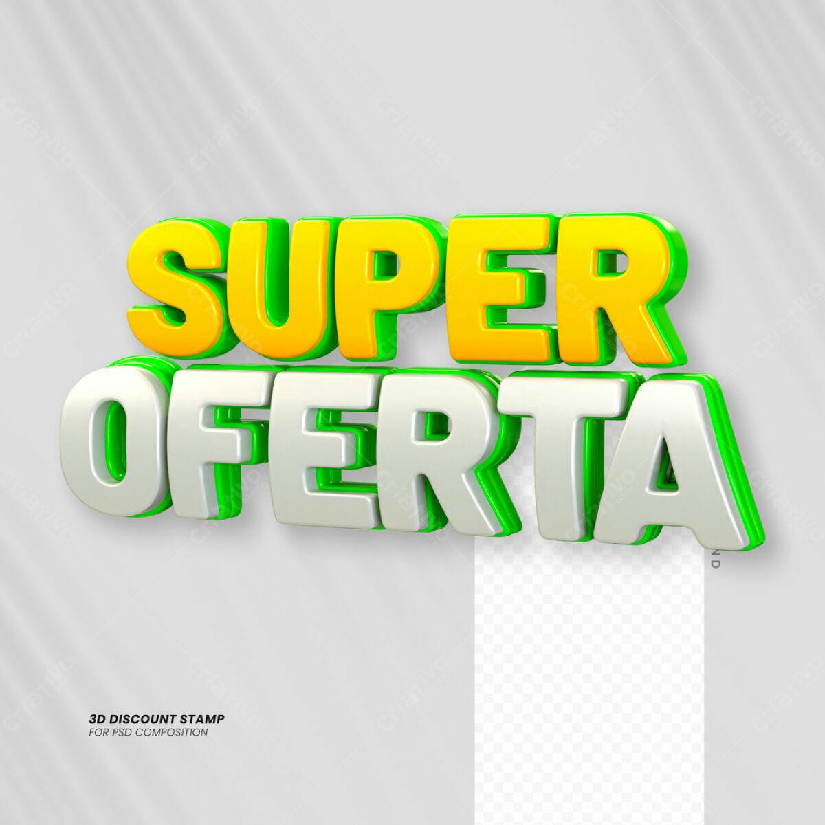 Carimbo 3D Super Oferta PSD Editável