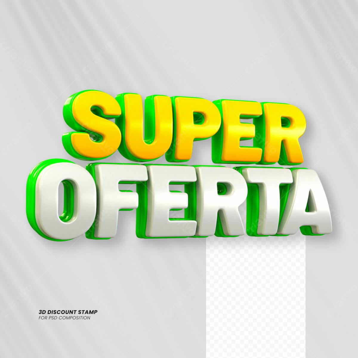 Carimbo 3D Super Oferta PSD Editável