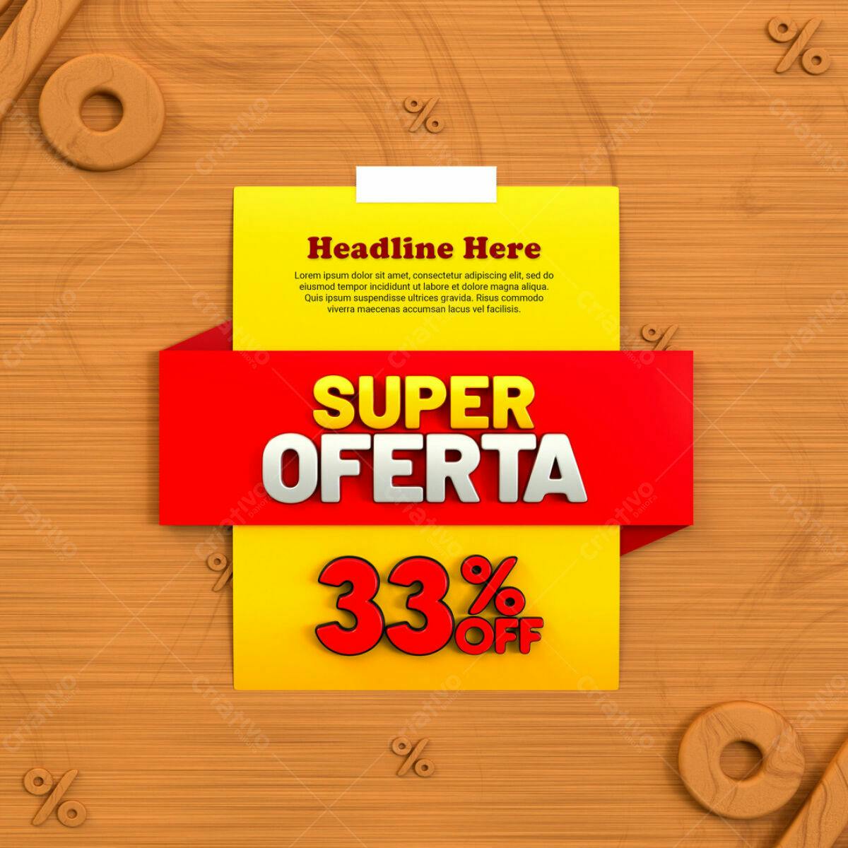 Flyer de Super Oferta 33% OFF PSD Editável