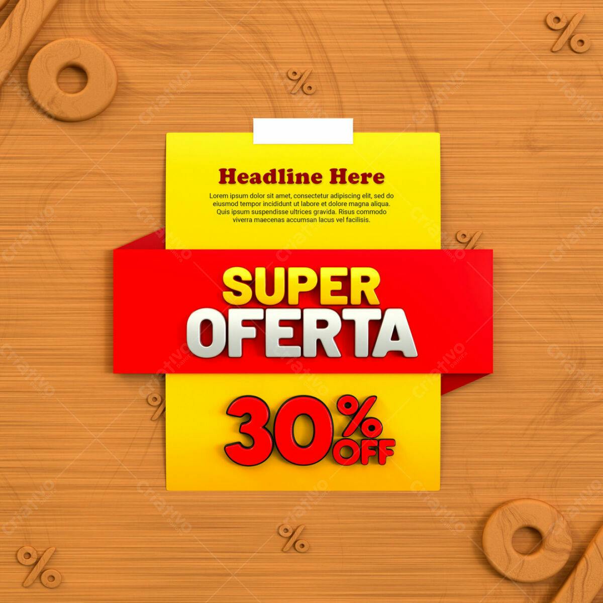 Flyer de Super Oferta 30% OFF PSD Editável