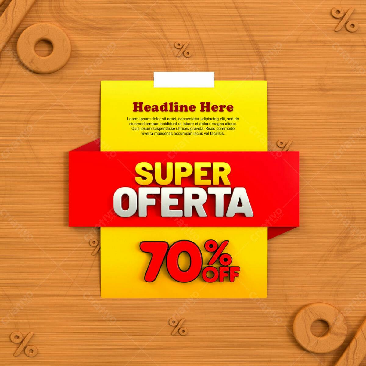 Flyer de Super Oferta 70% OFF PSD Editável