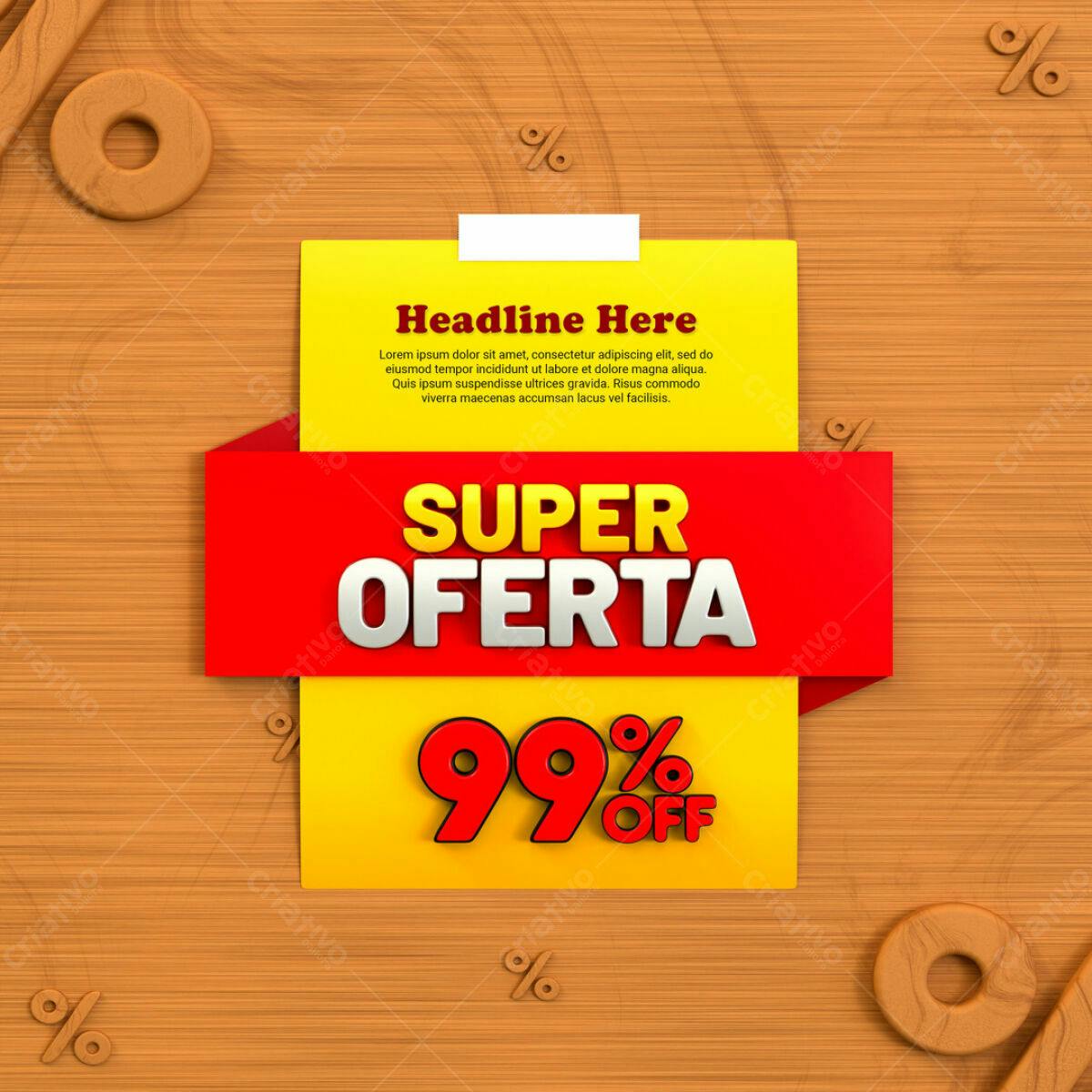 Flyer de Super Oferta 99% OFF PSD Editável