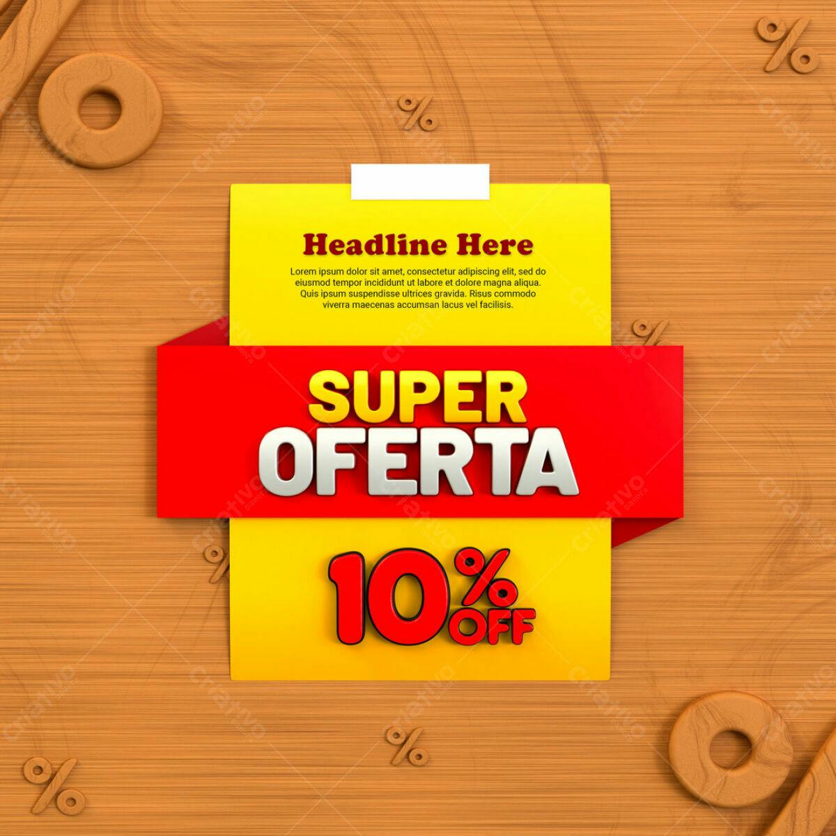 Flyer de Super Oferta 10% OFF PSD Editável
