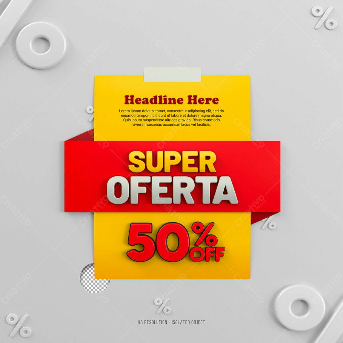 Flyer de Super Oferta 50% OFF PSD Editável