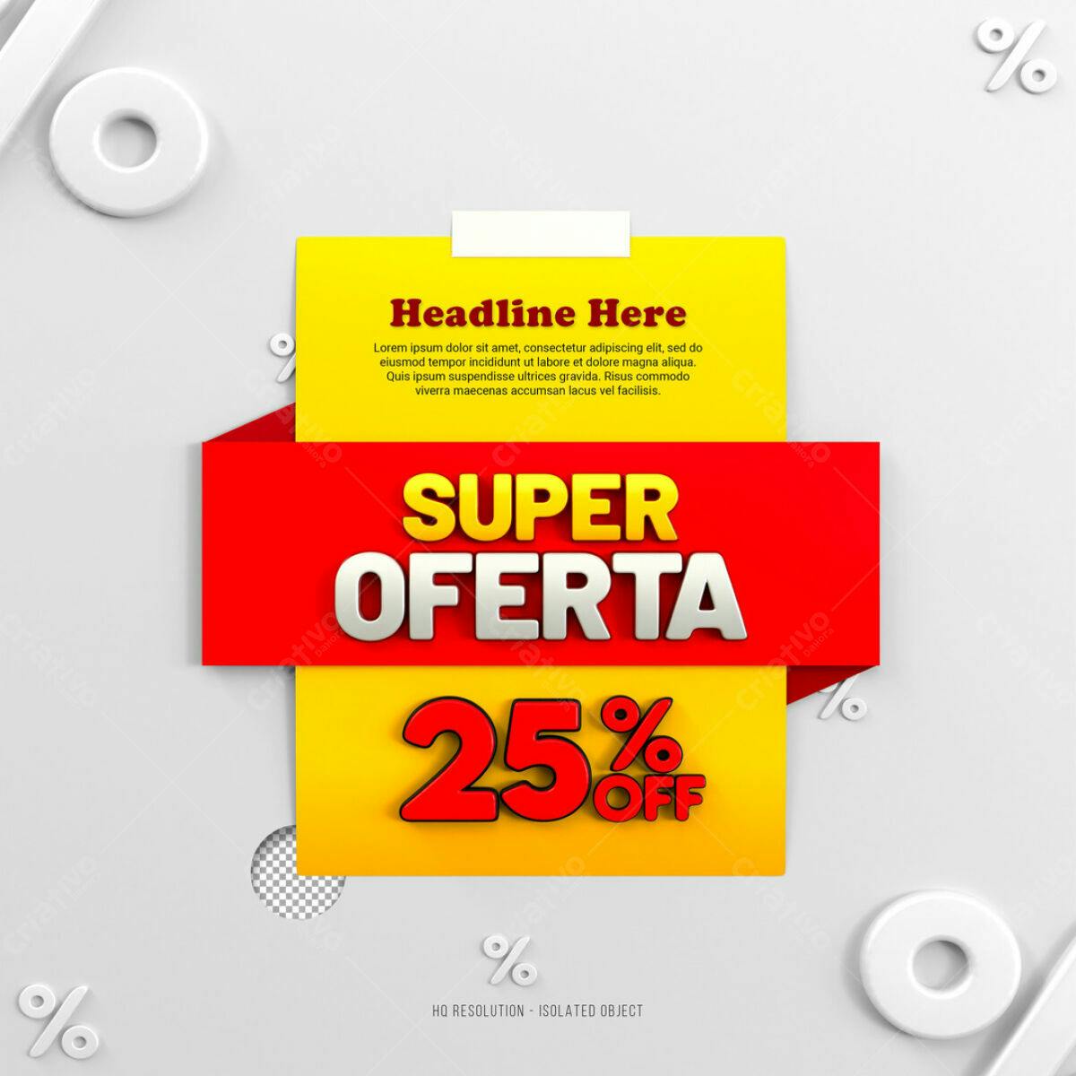 Banner de Super Oferta 25% OFF PSD Editável