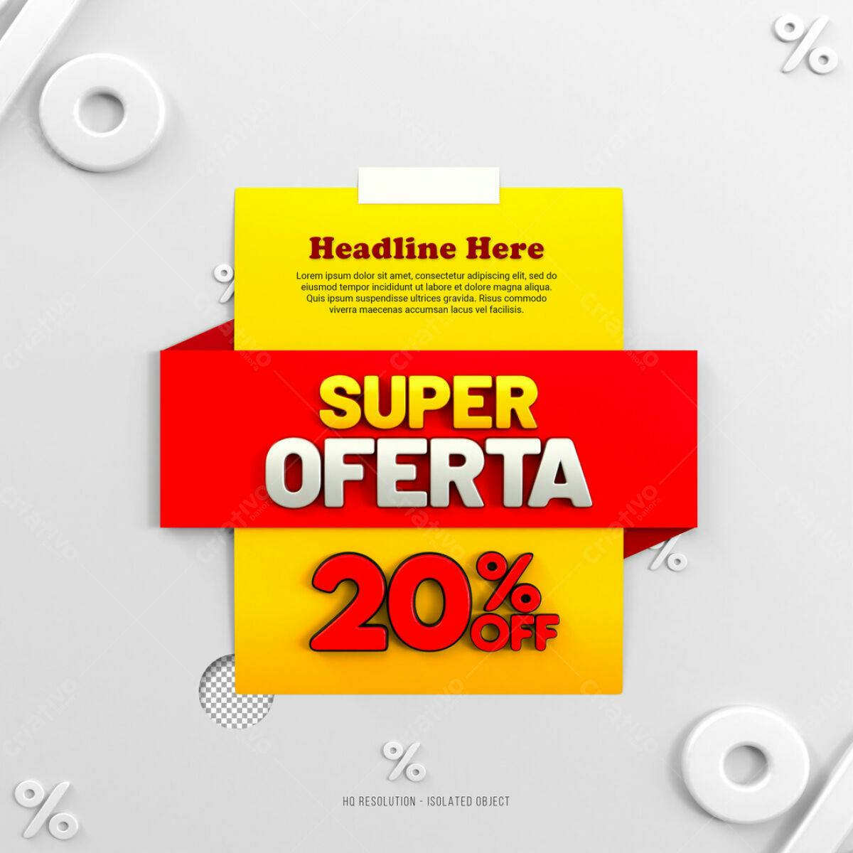 Flyer de Super Oferta 20% OFF PSD Editável