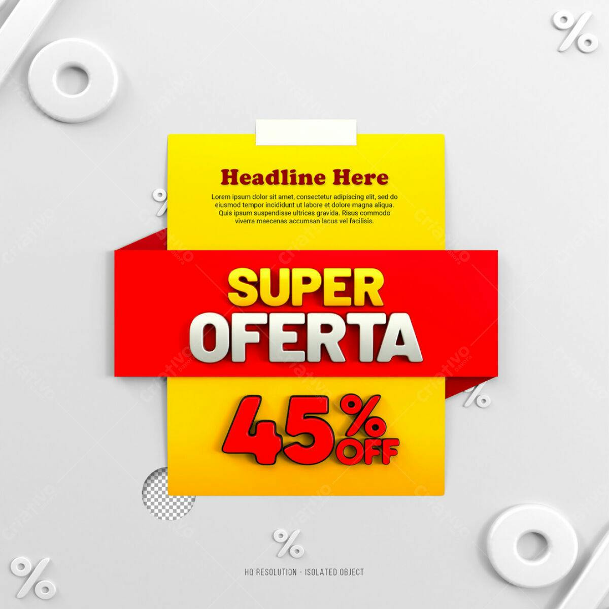 Banner Super Oferta 45% OFF PSD Editável