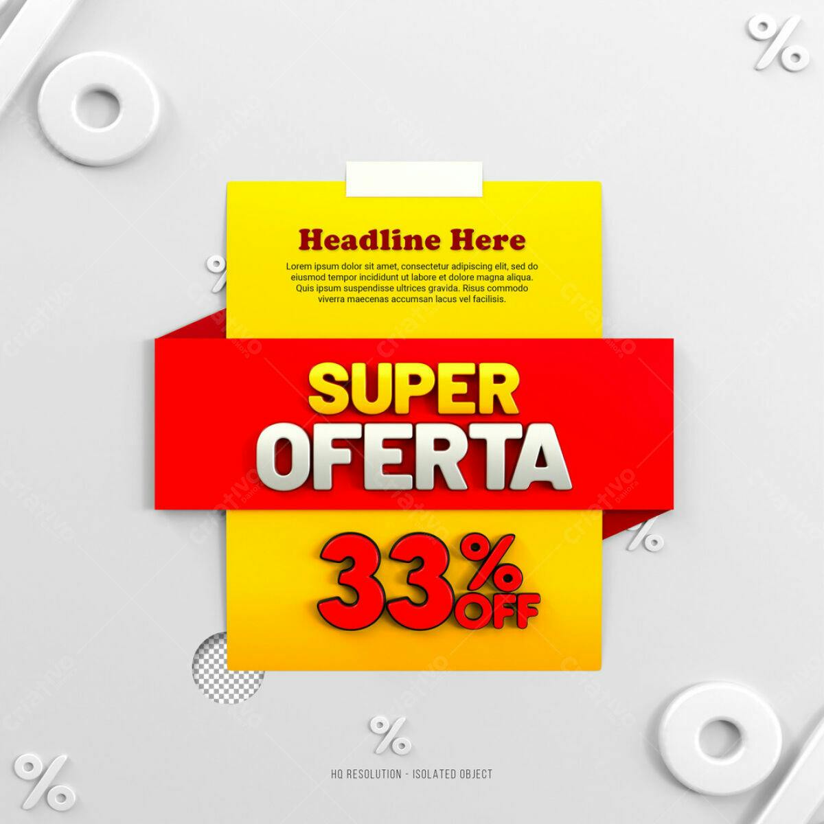 Banner de Super Oferta 33% OFF PSD Editável