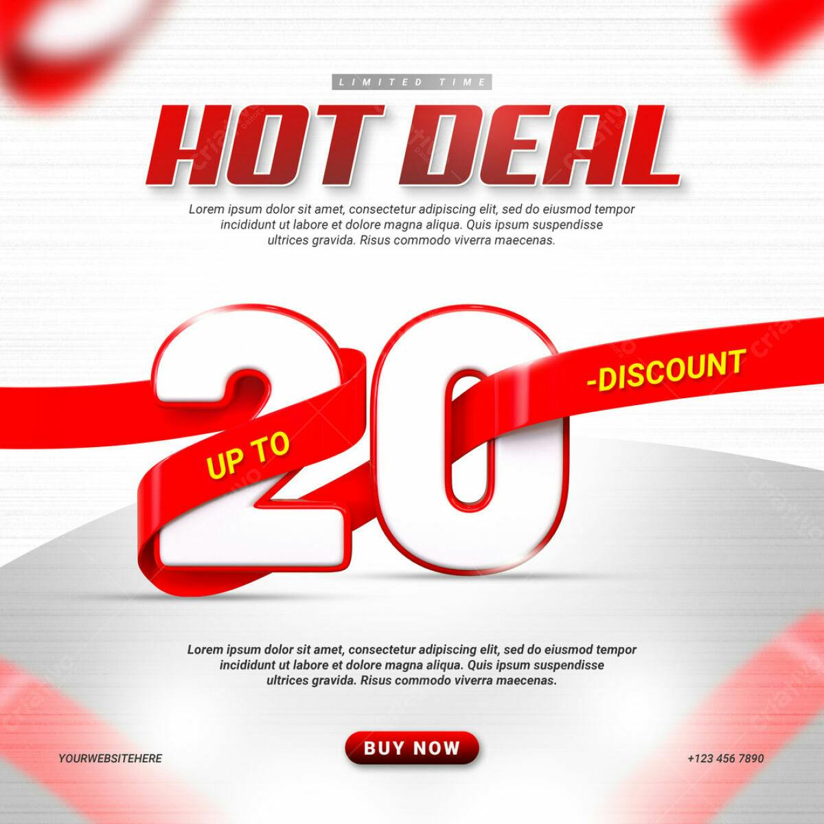 Banner Desconto 20% PSD Editável