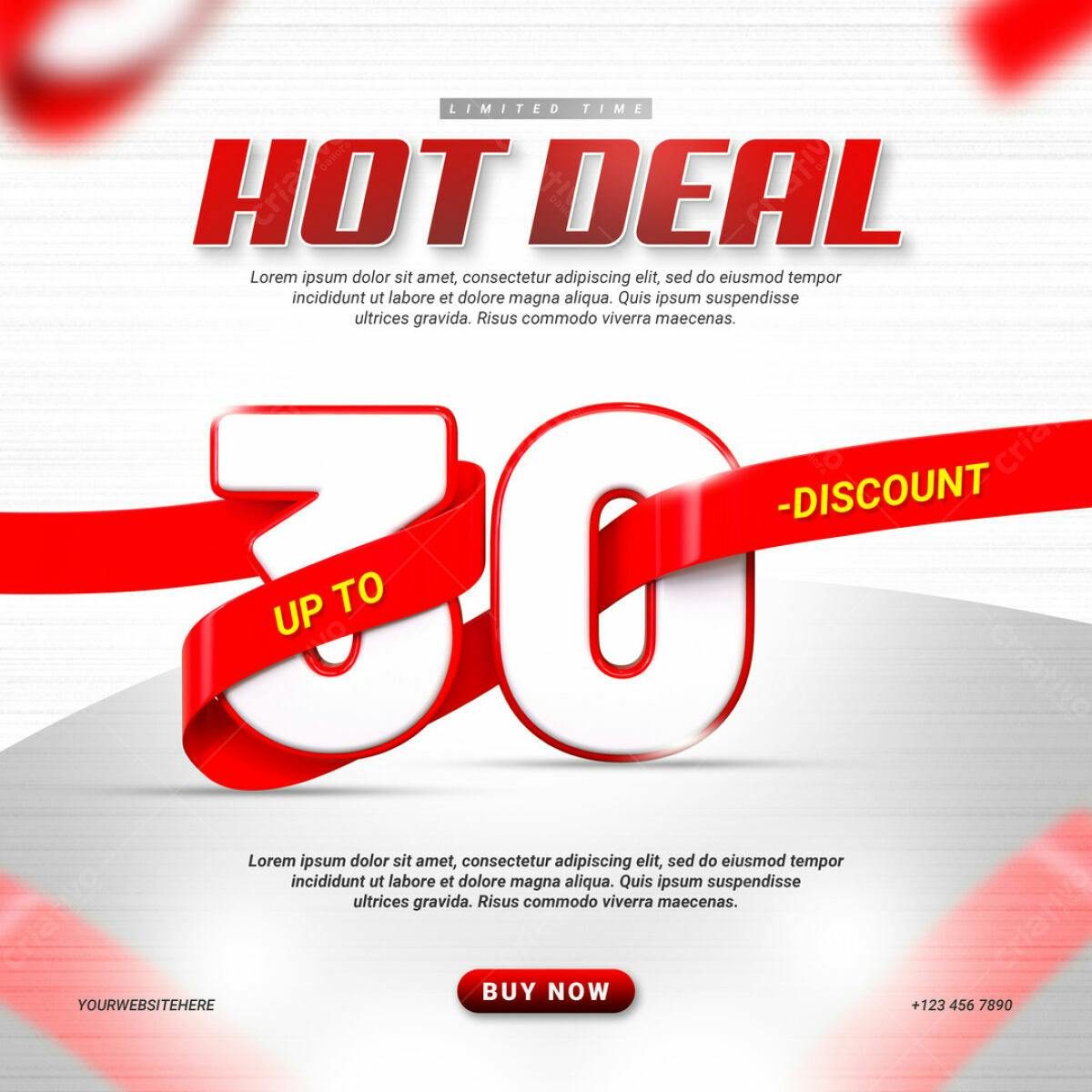 Banner Promoção 30% OFF PSD Editável