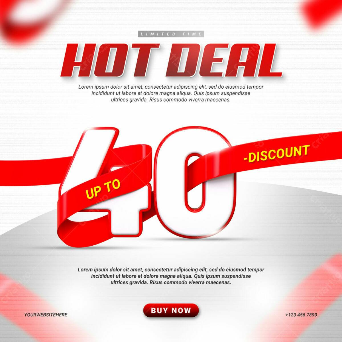 Banner de Desconto 40% PSD Editável